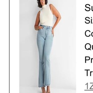 Express NWT High Waisted Light Wash Super Soft Flare Jeans